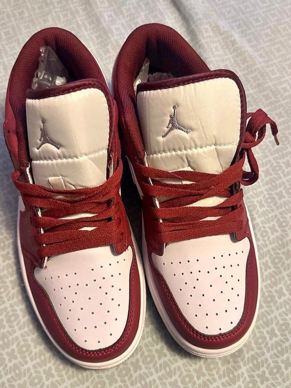 Jordan Air Jordan 1 Low 'Cherrywood Red' Sneakers in Red & White